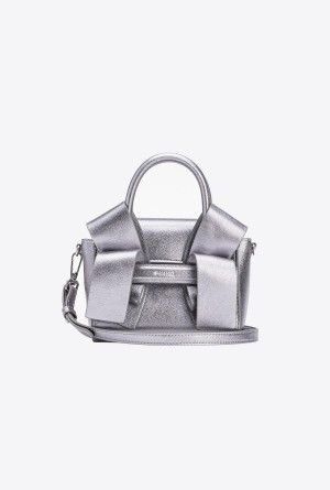 SILVER-OLD SILVER Pinko Laminated Aika Baby Purse | GMYUC18039