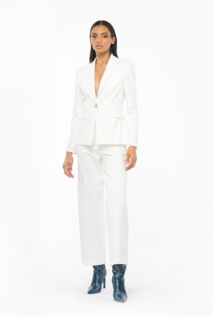 SNOW WHITE Pinko Loose-fitting stretch trousers | QMYWA12944