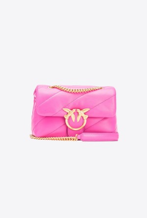 STRAWBERRY-BRUSHED GOLD Pinko Galleria Mini Love Bag Puff | LMYSX96738