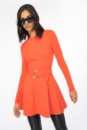 SURIMI ORANGE Pinko Mini dress with piercing belt | QMYWA67196