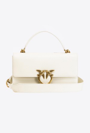 WHITE+WHITE-ANTIQUE GOLD Pinko Classic Love Bag One Light | EMYVG63506