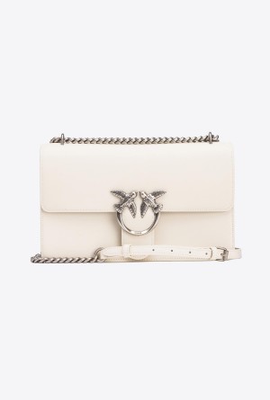 WHITE+WHITE-OLD SILVER Pinko Classic Love Bag One Simply | LMYTR74546