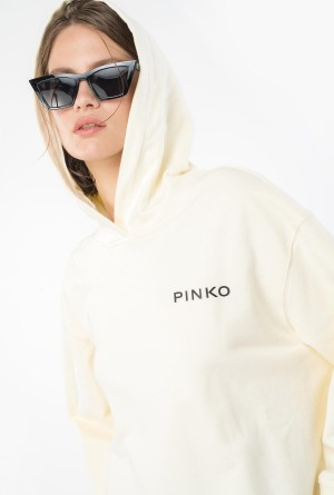 WINTER WHITE Pinko Lady hoodie | FMYUI11217