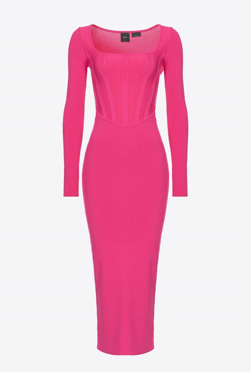 BEETROOT Pinko Bustier-effect midi dress | MYCIF44441