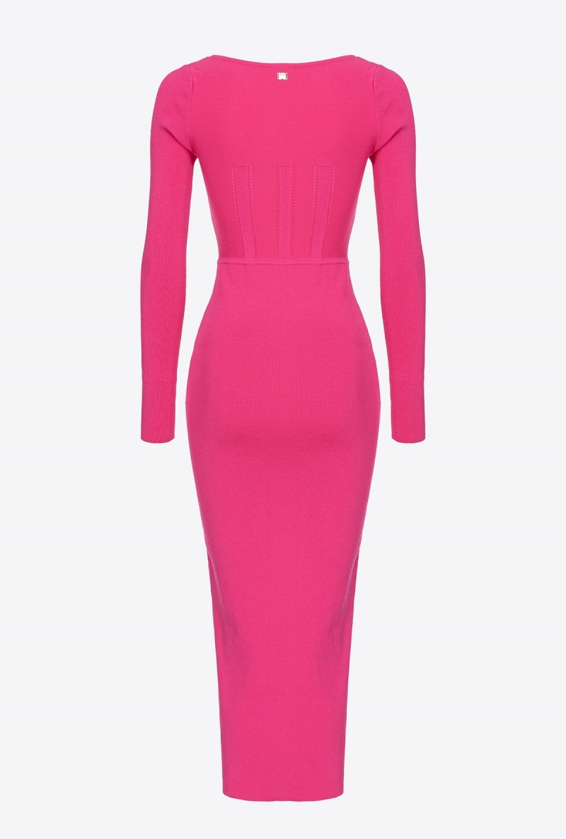 BEETROOT Pinko Bustier-effect midi dress | MYCIF44441