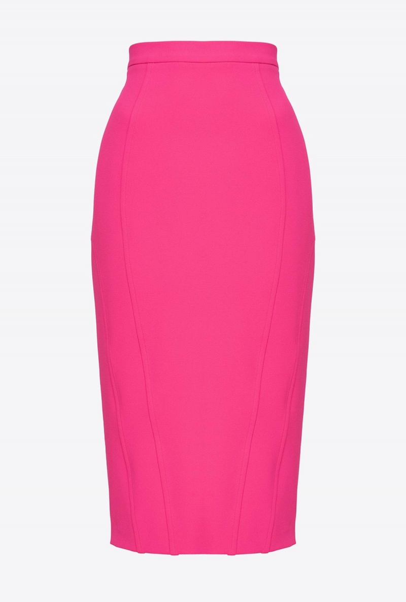 BEETROOT Pinko Calf-length stretch crepe skirt | PMYQX32701