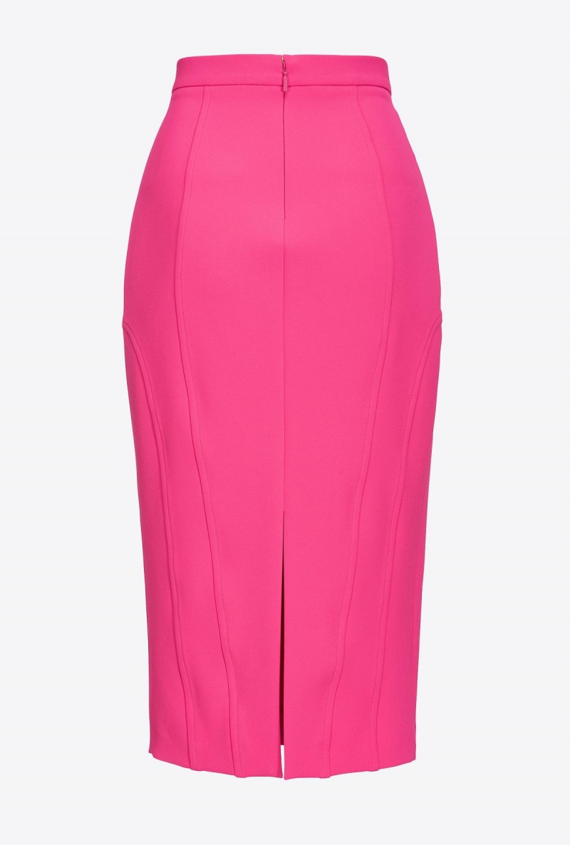BEETROOT Pinko Calf-length stretch crepe skirt | PMYQX32701