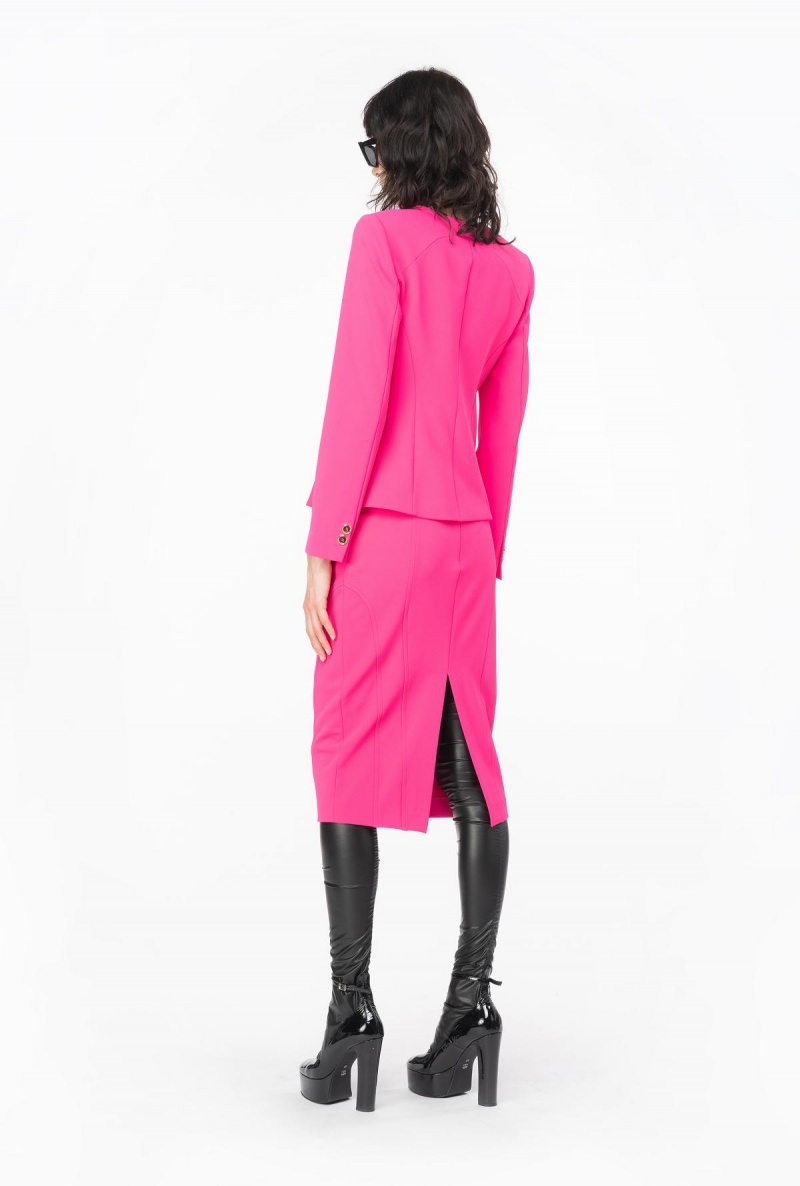 BEETROOT Pinko Elegant crepe blazer with belt | FMYHY25135
