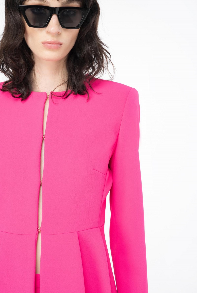 BEETROOT Pinko Elegant crepe blazer with belt | PMYER25137
