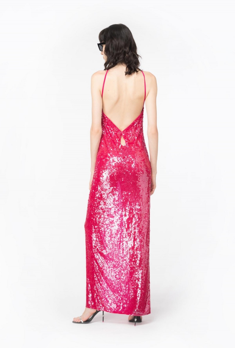 BEETROOT Pinko Fully sequinned dress with ruching | SMYVO89513