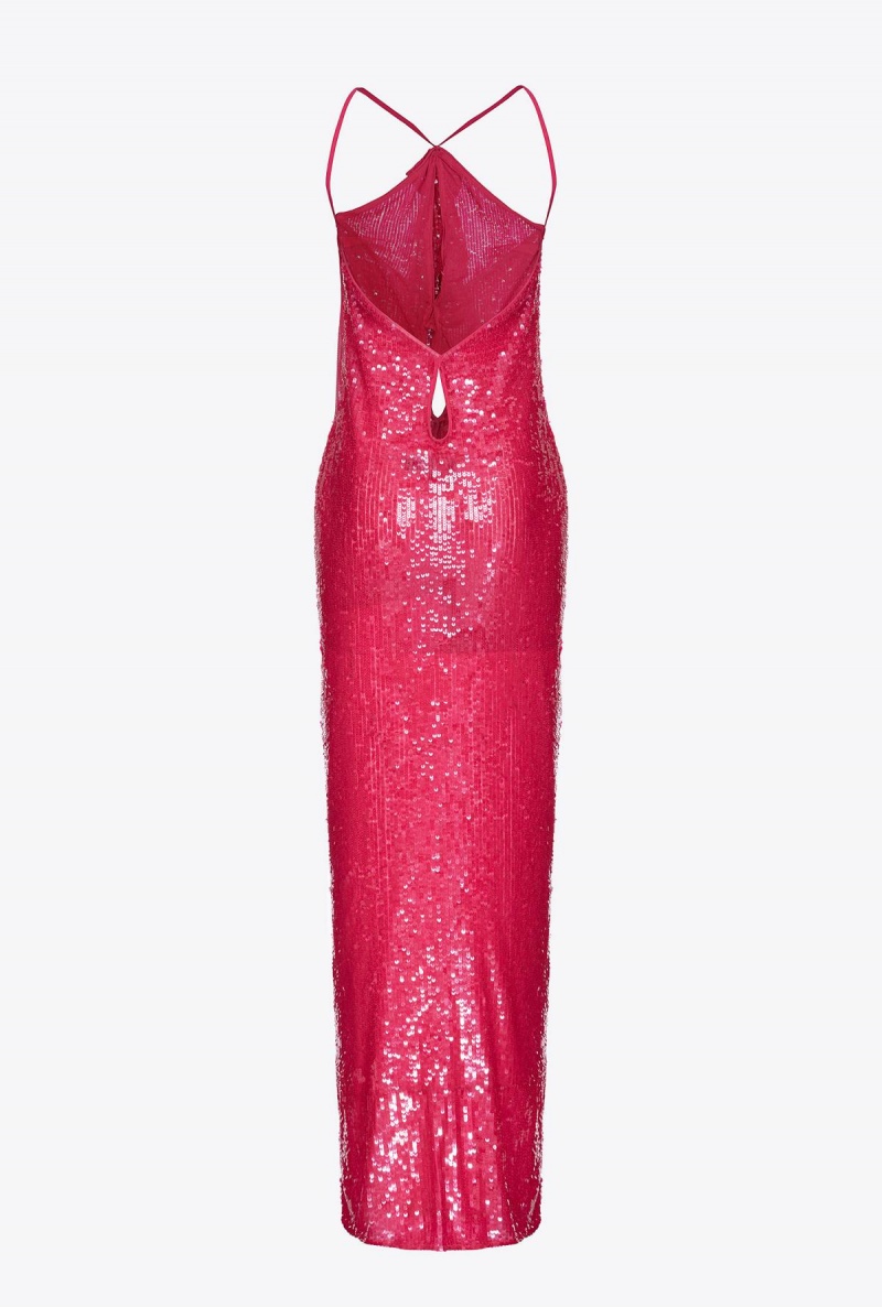 BEETROOT Pinko Fully sequinned dress with ruching | SMYVO89513