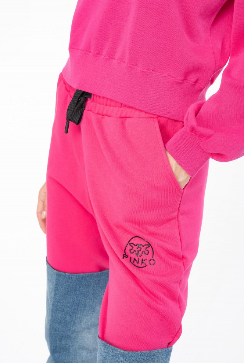 BEETROOT Pinko Joggers with glossy Love Birds logo | MYIIZ90524