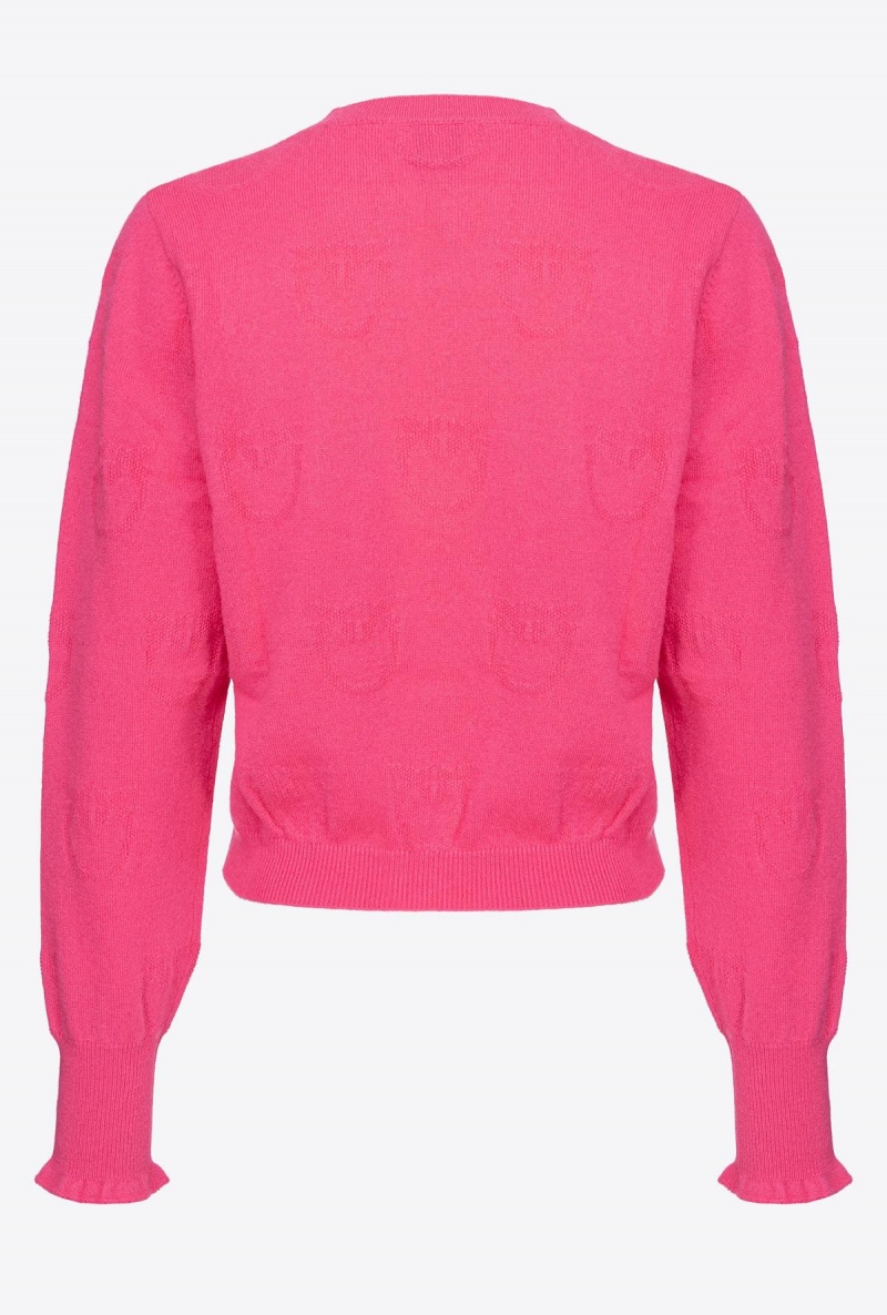 BEETROOT Pinko Love Birds cashmere sweater | AMYWC89298