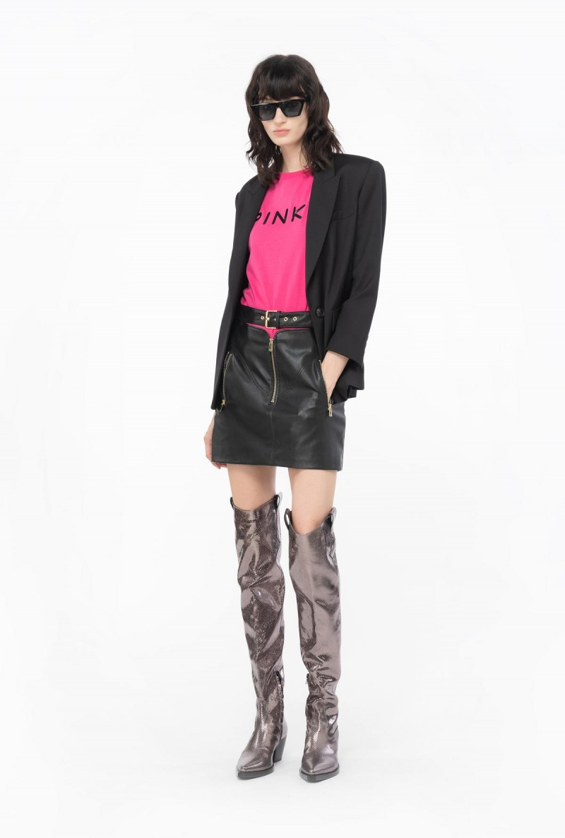 BEETROOT Pinko PINKO-print T-shirt | UMYTG20270