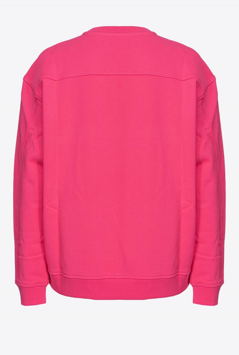 BEETROOT Pinko Sweatshirt with glossy Love Birds logo | BMYSO24219