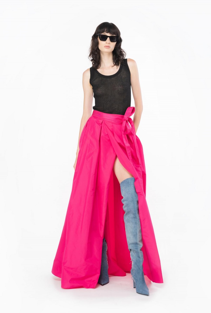 BEETROOT Pinko Taffeta maxi-skirt | BMYSO70451