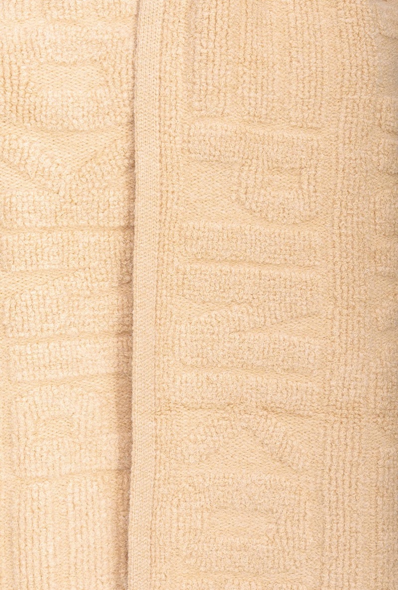 BEIGE-NOUGAT Pinko Terry-stitched scarf | MYQCS17844