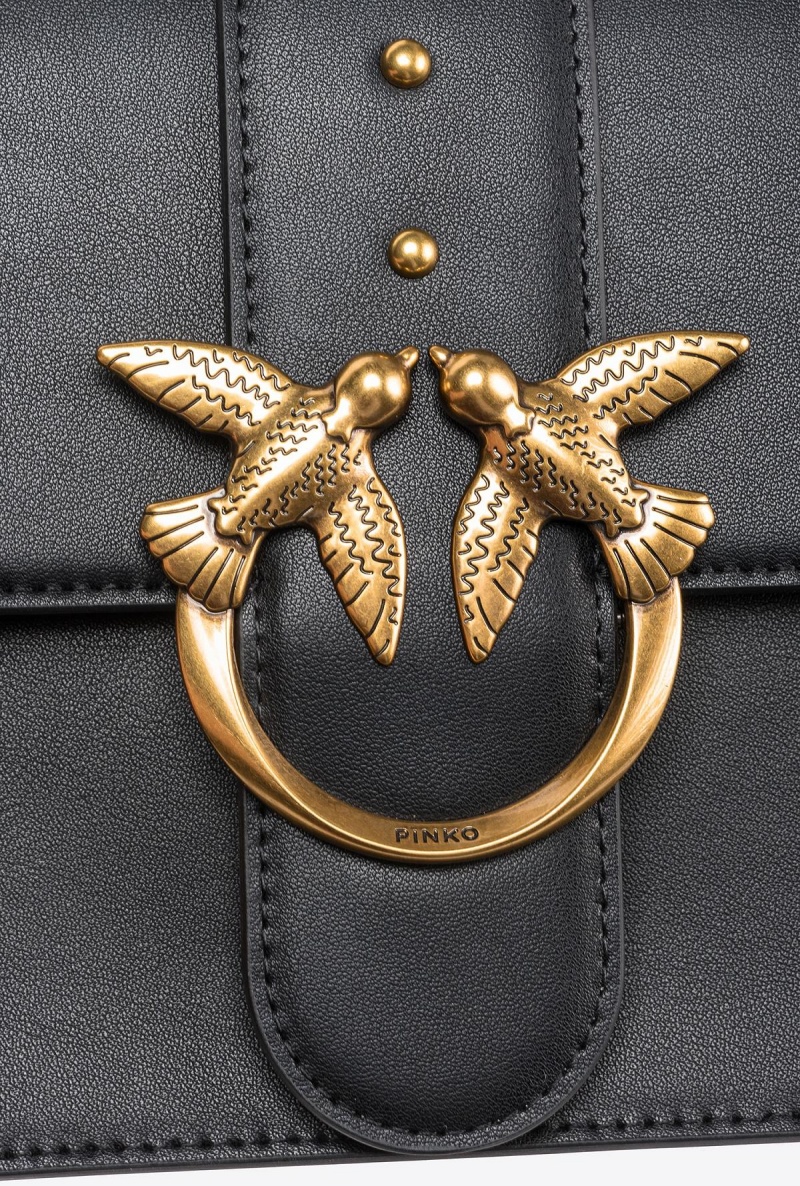 BLACK-ANTIQUE GOLD Pinko Classic Love Bag One Simply | MYZDE12764
