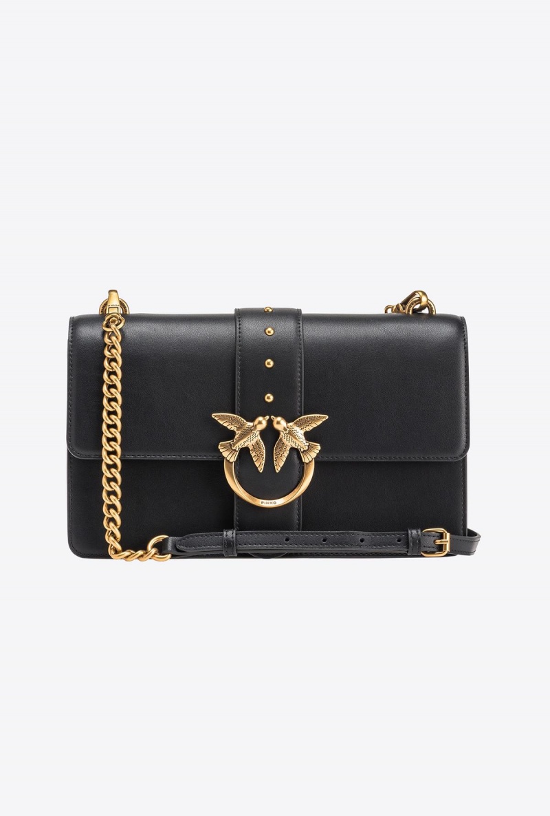 BLACK-ANTIQUE GOLD Pinko Classic Love Bag One Simply | MYZDE12764