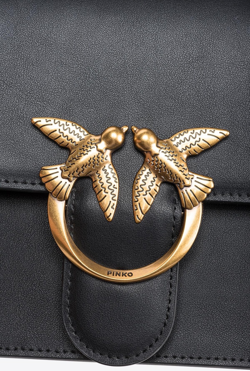 BLACK-ANTIQUE GOLD Pinko Classic Love Bag One Simply | LMYSX99321