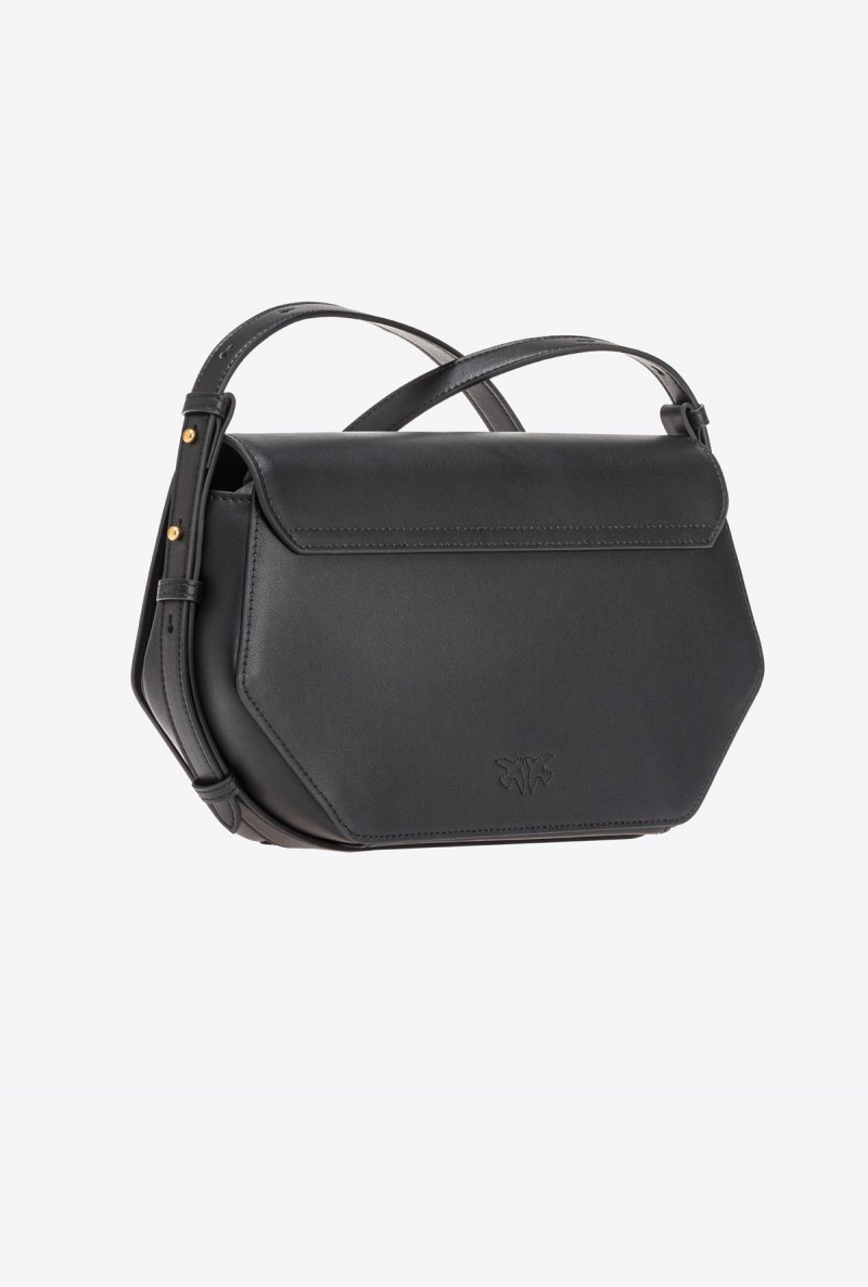 BLACK-ANTIQUE GOLD Pinko Classic Love Bag Click Hexagon Simply | XMYGW75563