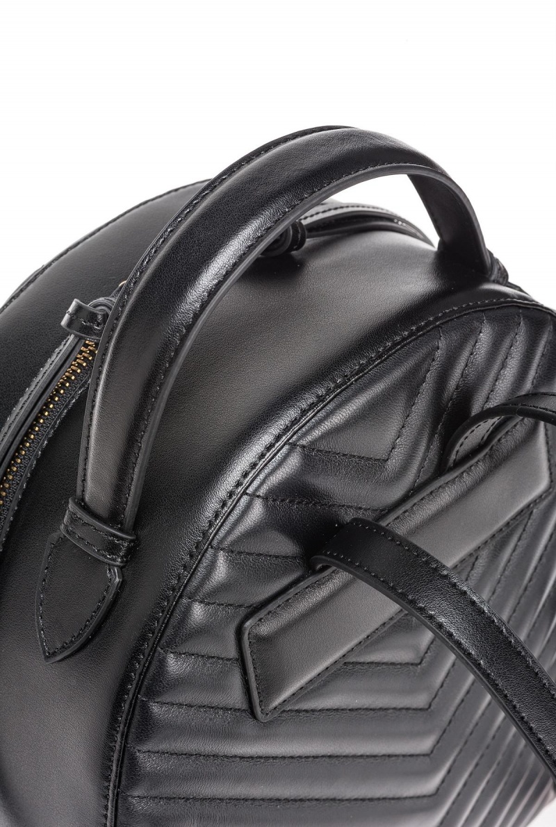 BLACK-ANTIQUE GOLD Pinko Love Backpack | XMYBH71441