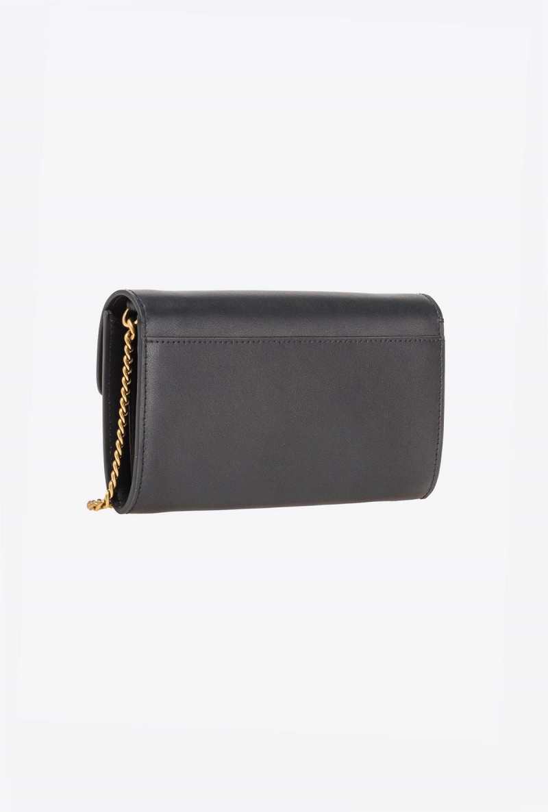 BLACK-ANTIQUE GOLD Pinko Love Bag One Wallet Simply | AMYWC52876