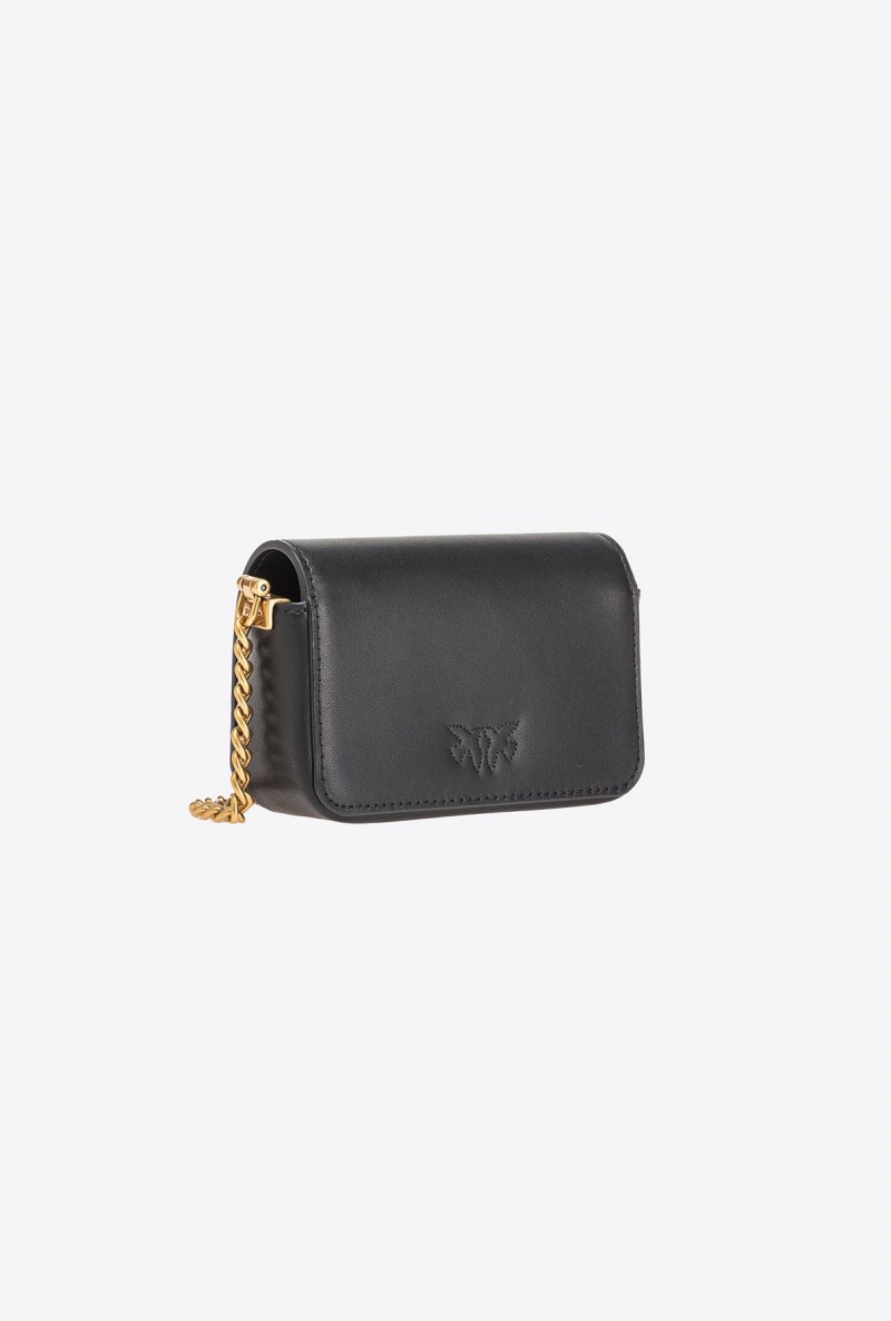BLACK-ANTIQUE GOLD Pinko Micro Love Bag Click Simply | MYIIZ14609