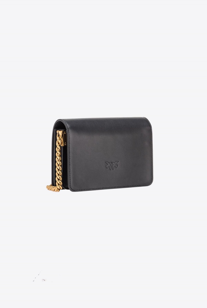 BLACK-ANTIQUE GOLD Pinko Mini Love Bag Click Simply | AMYDF96189