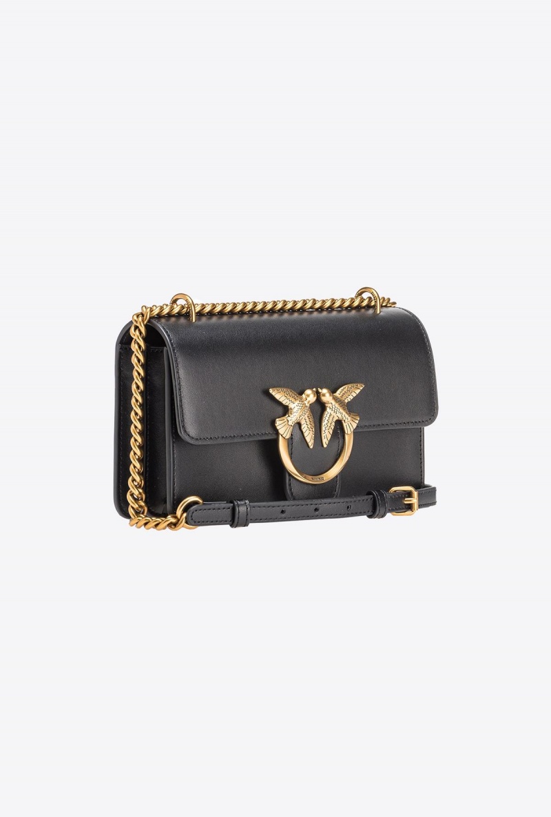 BLACK-ANTIQUE GOLD Pinko Mini Love Bag One Simply | MYNEJ73935