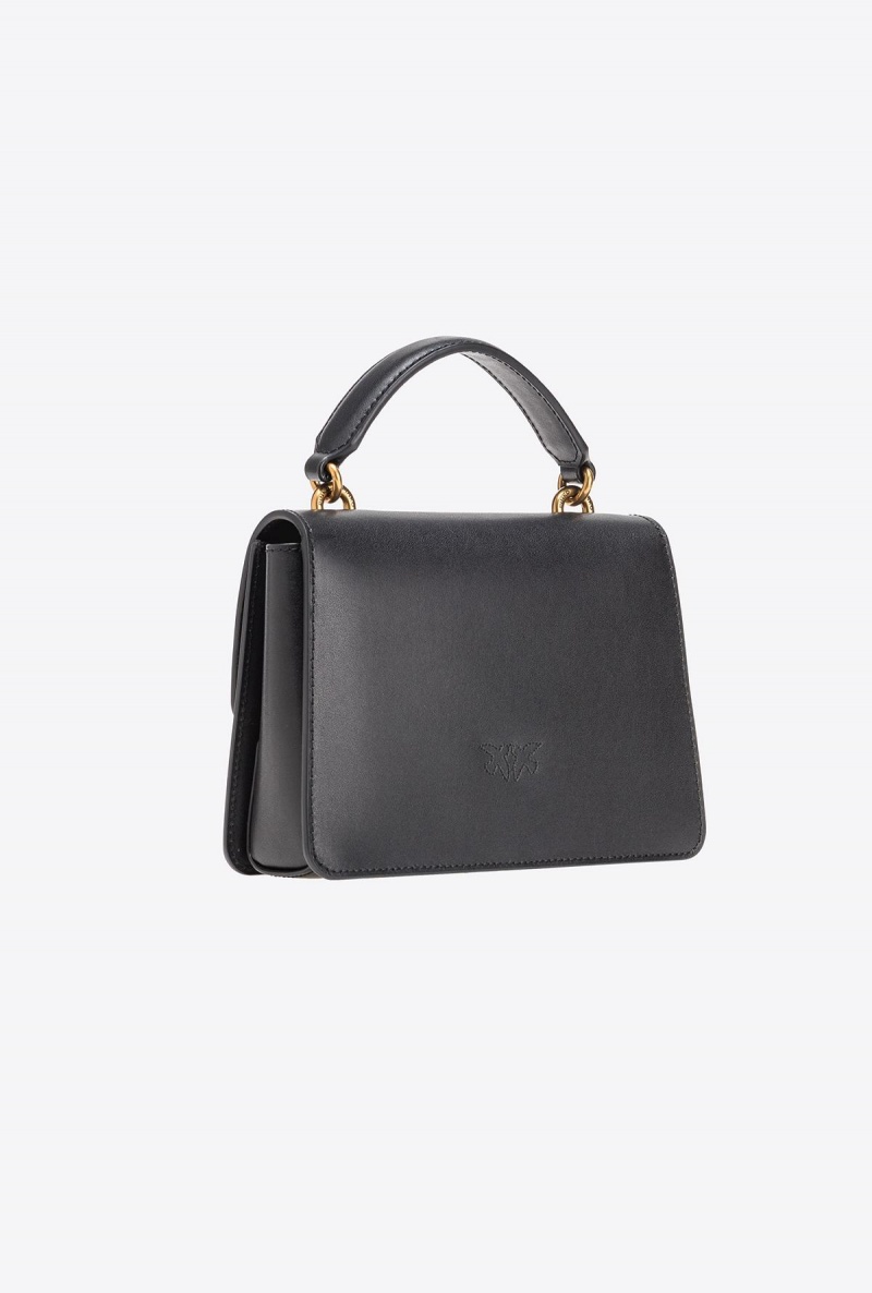 BLACK-ANTIQUE GOLD Pinko Mini Love Bag One Top Handle Light Simply | MYICD29143