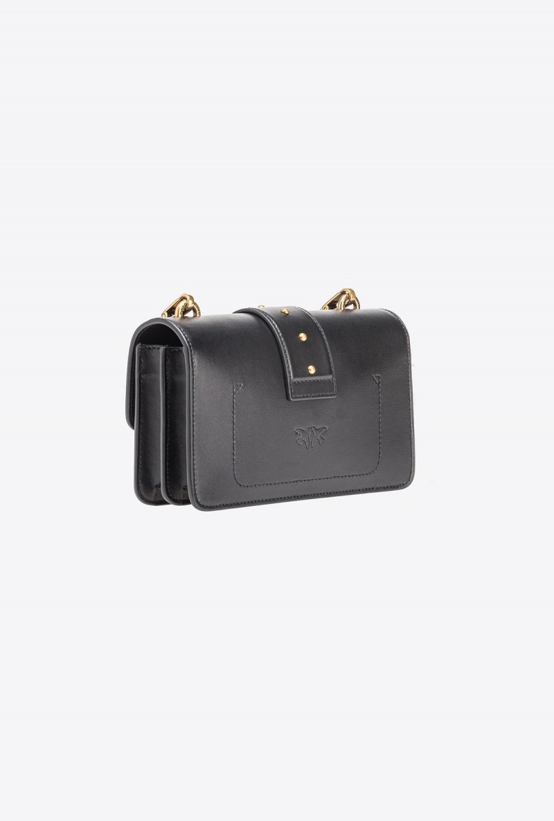 BLACK-ANTIQUE GOLD Pinko Mini Love Bag One Simply | MYXMI49079