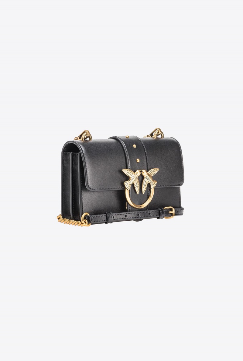 BLACK-ANTIQUE GOLD Pinko Mini Love Bag One Simply | MYXMI49079