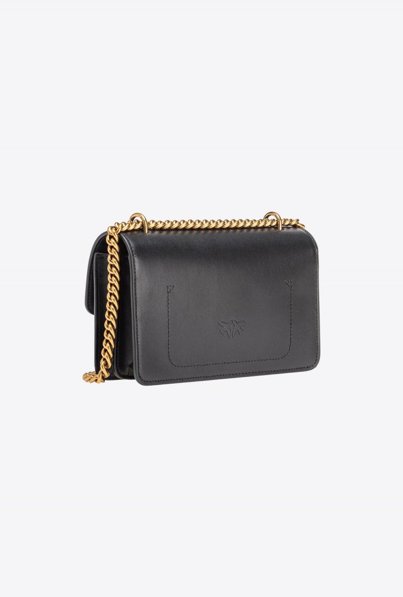 BLACK-ANTIQUE GOLD Pinko Mini Love Bag One Simply | TMYWZ57978