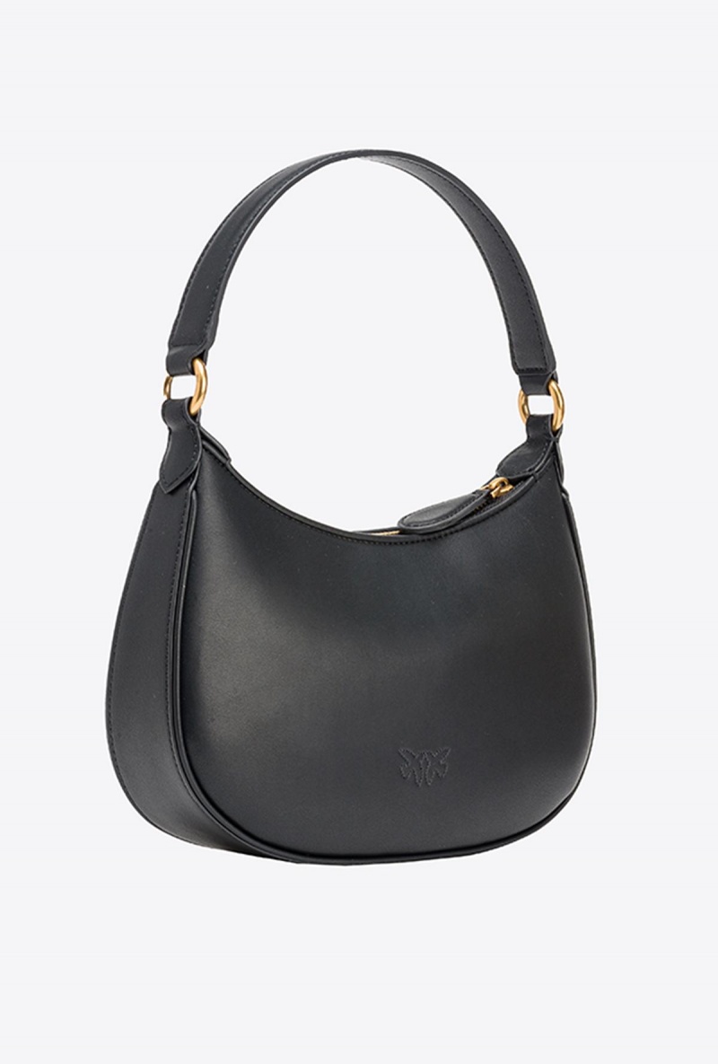 BLACK-ANTIQUE GOLD Pinko Mini Love Bag Half Moon Simply | MYXMI14654