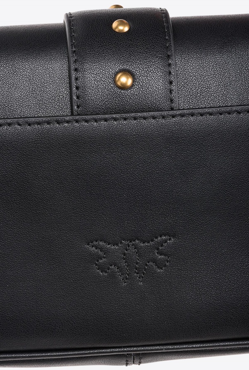 BLACK-ANTIQUE GOLD Pinko Pocket Love Bag One Simply | YMYGT82340