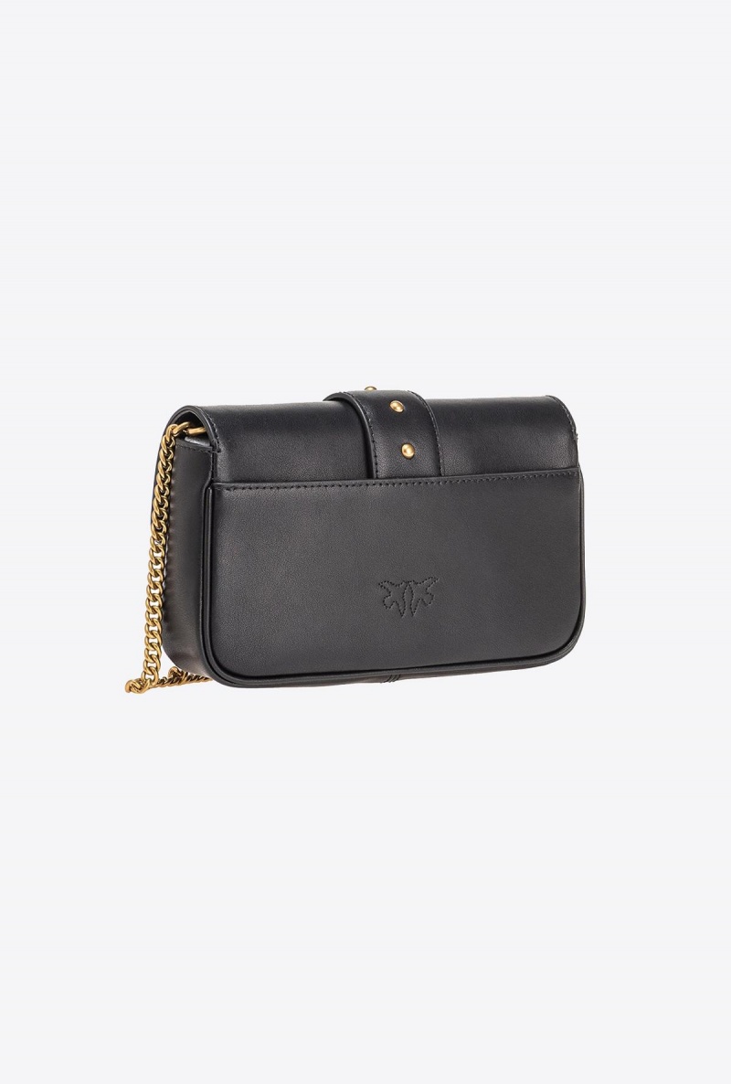 BLACK-ANTIQUE GOLD Pinko Pocket Love Bag One Simply | MYICD15928