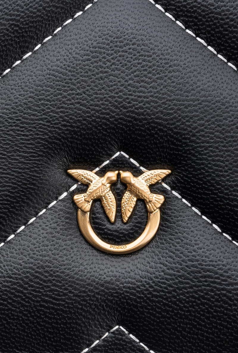 BLACK+COLOUR CONTRASTING COLOUR Pinko Galleria Mini Love Bag Click Big Chevron Opposite | EMYVG64440