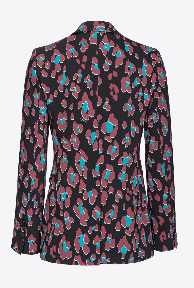 BLACK/LIGHT GREEN/BURGUNDY Pinko Psychedelic dotted blazer | MYICD40260