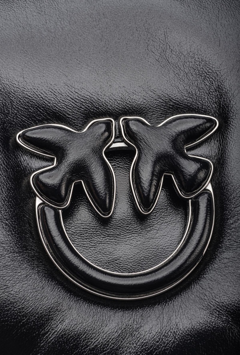 BLACK-OLD SILVER Pinko Classic Love Bag Click Puff laminated | MYJVR50537