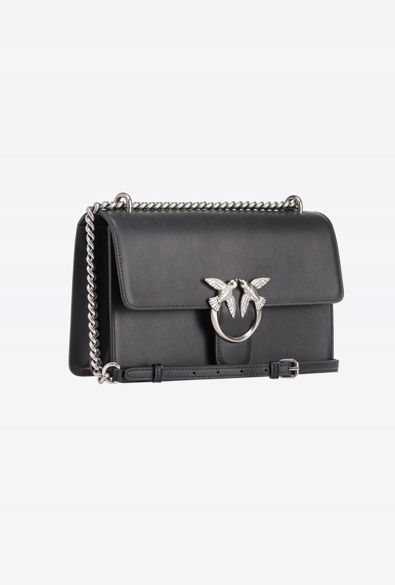 BLACK-OLD SILVER Pinko Classic Love Bag One Simply | PMYER82013