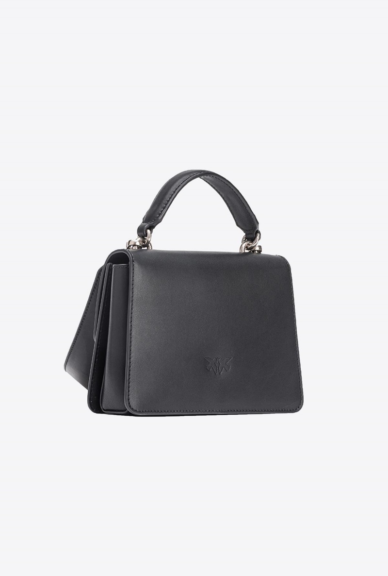 BLACK-OLD SILVER Pinko Mini Love Bag One Top Handle Light Jewel | MYNZX49793