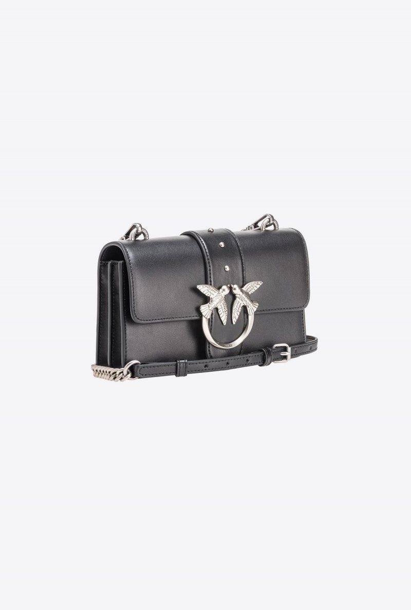 BLACK-OLD SILVER Pinko Mini Love Bag One Simply | LMYSX65035
