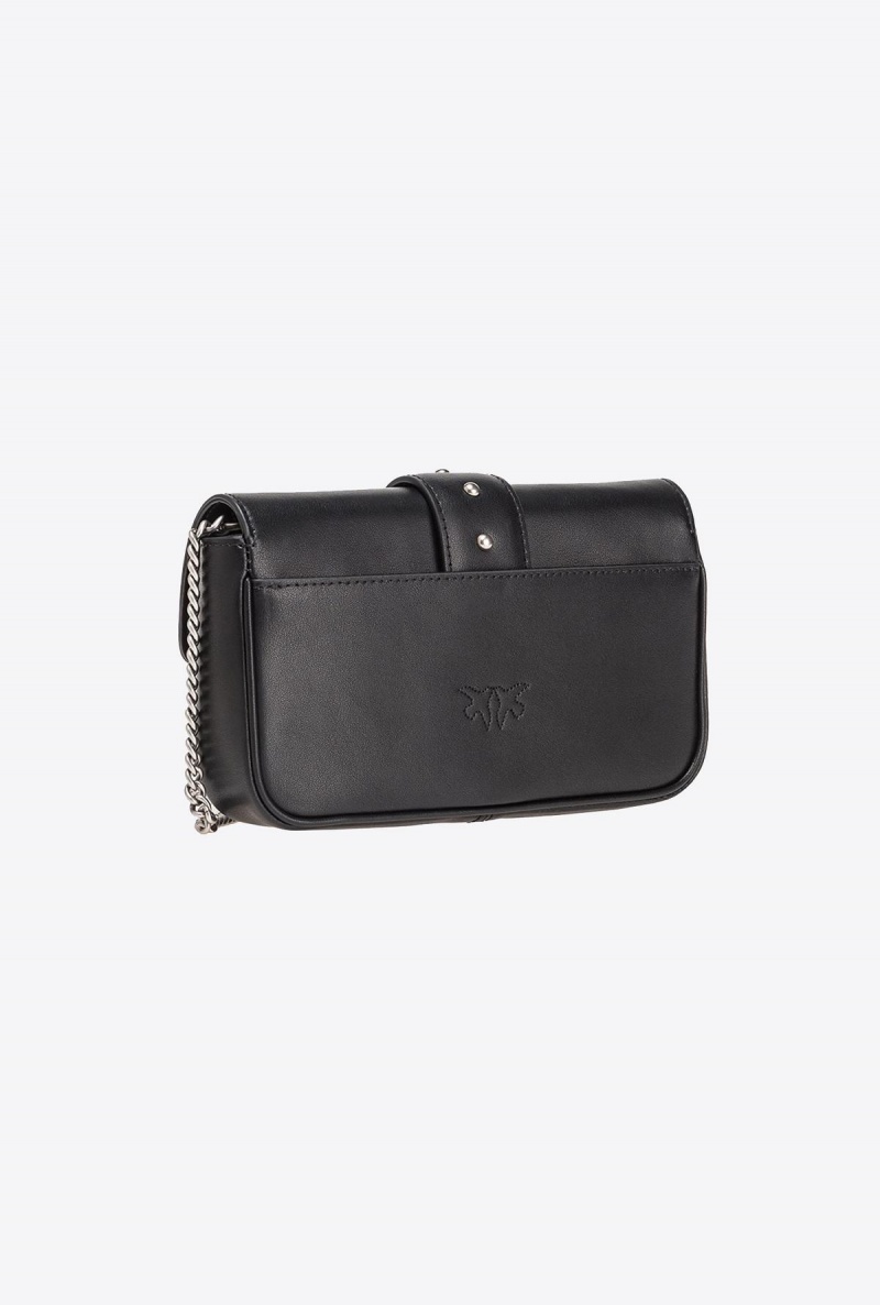 BLACK-OLD SILVER Pinko Pocket Love Bag One Simply | BMYSO32327