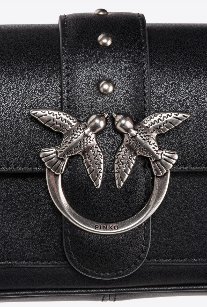 BLACK-OLD SILVER Pinko Pocket Love Bag One Simply | BMYSO32327