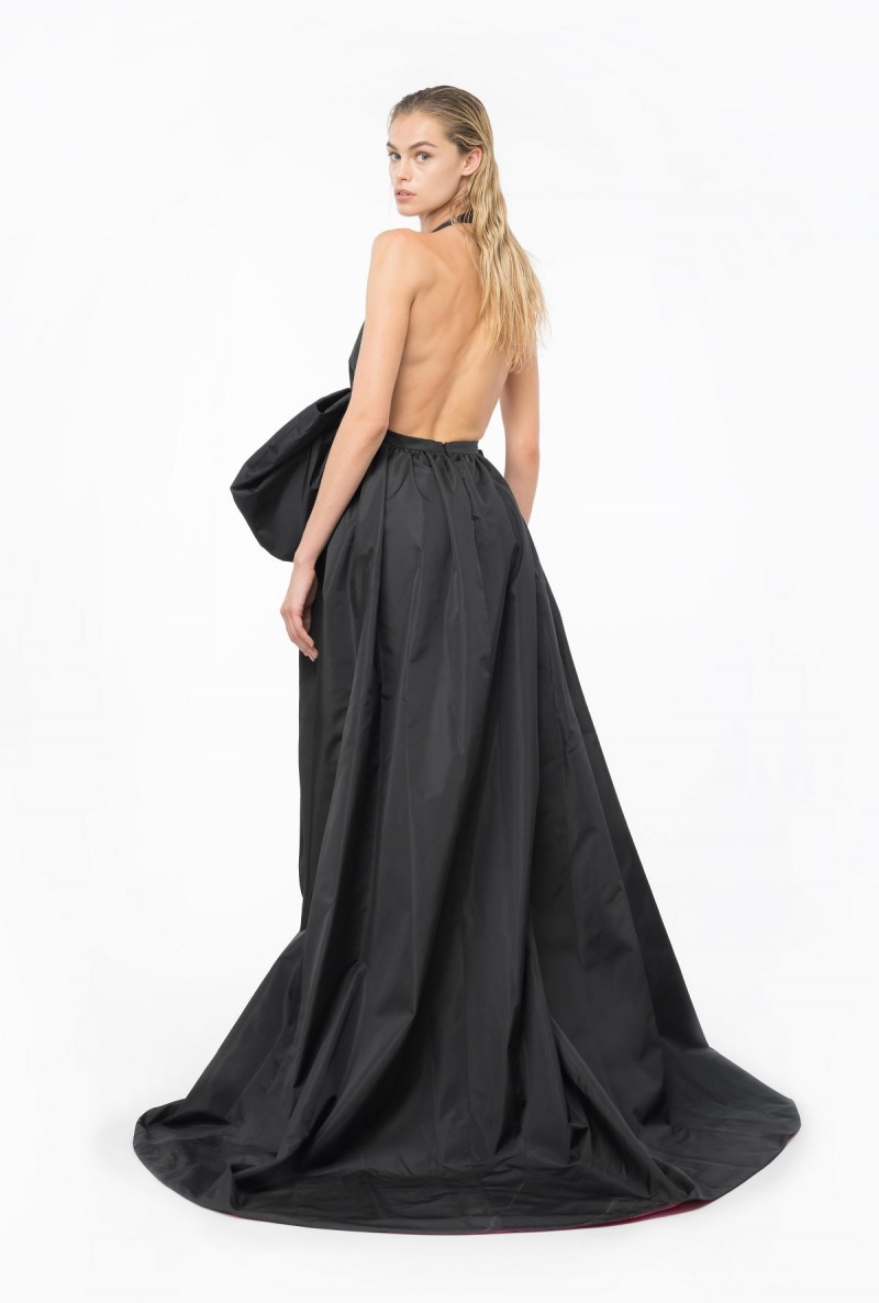 BLACK/PINK Pinko Elegant two-tone maxi dress | MMYFT75729