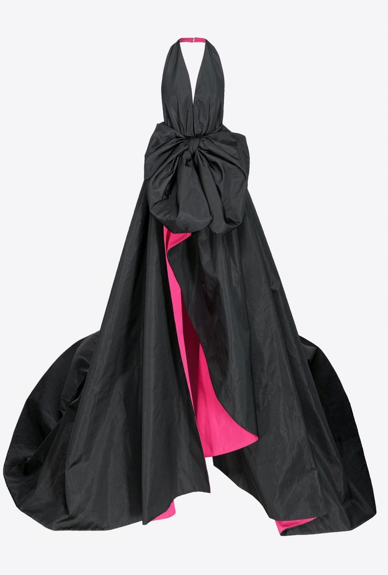 BLACK/PINK Pinko Elegant two-tone maxi dress | MMYFT75729