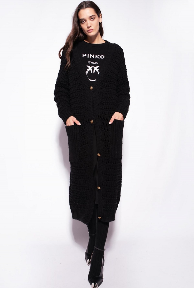 BLACK/WHITE Pinko Love Birds pullover | MYQCS22358