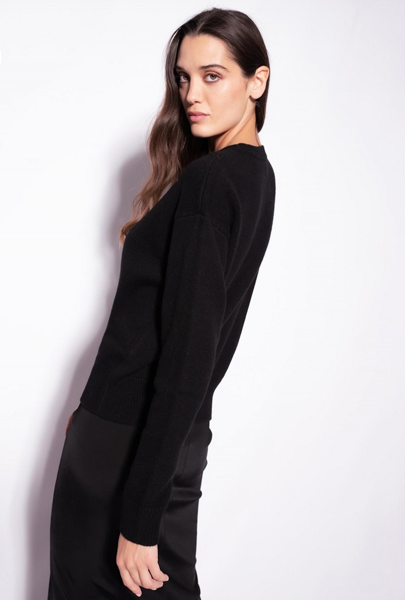 BLACK/WHITE Pinko Love Birds pullover | MYQCS22358