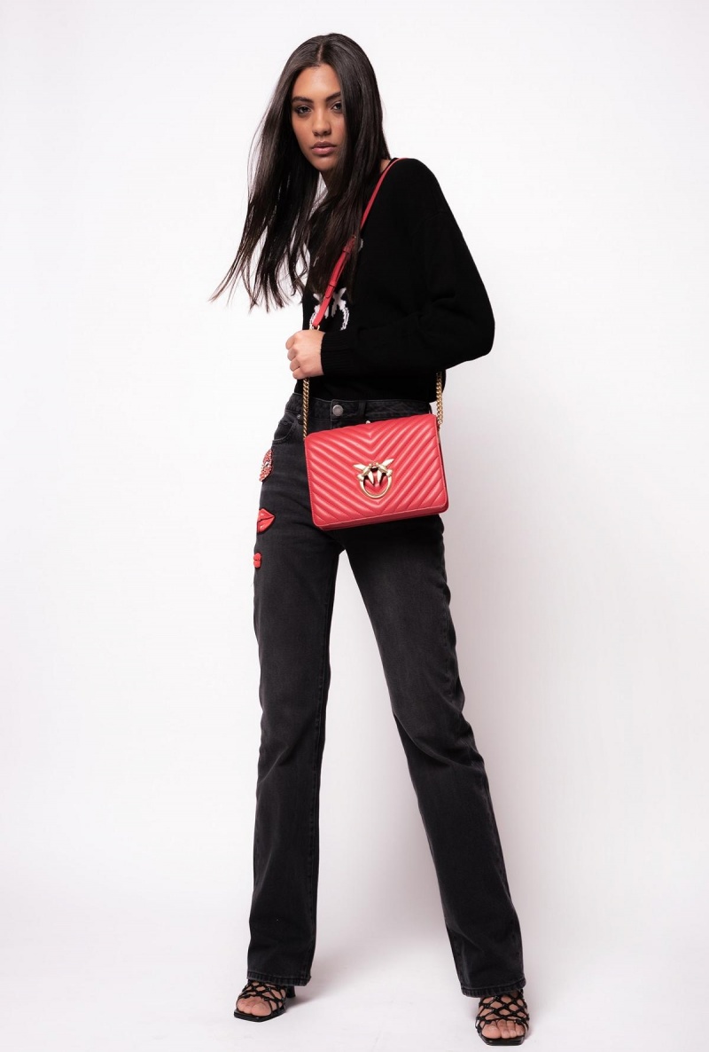 BLACK/WHITE Pinko Love Birds pullover | SMYVO23190